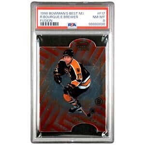 1998 Bowman's Best Mirror Image Fusion #F17 Ray Bourque Eric Brewer PSA 8 Pop 1